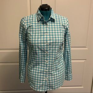 EUC J.Crew The Perfect Shirt gingham check button up shirt